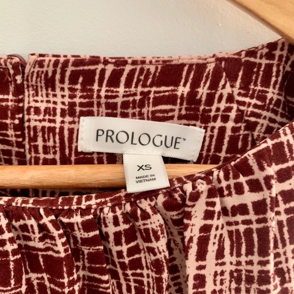 Prologue - Long sleeve crewneck midi dress (red) - Picture 12 of 16